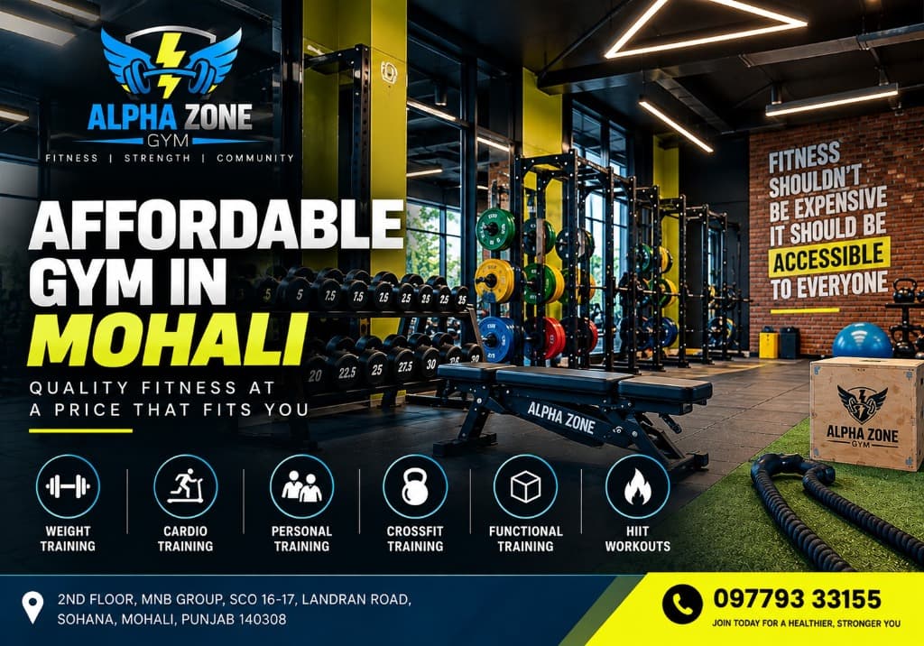 Affordable Gym in Mohali: How to Find a Low-Cost Gym Without Compromising Your Workout